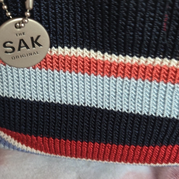 The Sak Striped Knit Tote - Red, Black, Blue - Picture 8 of 8